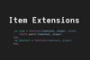 Item Extensions
